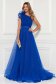 Kék Ana Radu luxus egy vállas deréktól bővülő szabású ruha béléssel övvel ellátva 3 - StarShinerS.hu