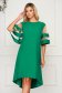 Zöld elegáns bő szabású aszimetrikus ruha vékony anyag 1 - StarShinerS.hu