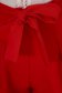 Piros elegáns magas derekú kónikus elöl zsebes nadrág eltávolítható övvel 4 - StarShinerS.hu
