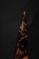 Fekete StarShinerS elegáns midi ceruza ruha szövettel vékony anyagból háromnegyedes ujjakkal csipke díszítéssel 4 - StarShinerS.hu