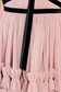 Púder rózsaszínű Ana Radu luxus ujjatlan rövid harang ruha tüllből bársony csíkokkal és mély dekoltázzsal 4 - StarShinerS.hu