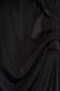 Fekete StarShinerS elegáns ujjatlan szűk szabású ruha dekoltált fodrokkal a dekoltázs vonalánál 5 - StarShinerS.hu