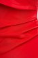 Piros StarShinerS elegáns ujjatlan szűk szabású ruha dekoltált fodrokkal a dekoltázs vonalánál 5 - StarShinerS.hu