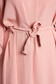 Púder rózsaszínű hétköznapi aszimetrikus ruha övvel ellátva 4 - StarShinerS.hu