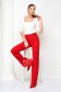 Piros hosszú magas derekú bővülő nadrág enyhén rugalmas szövetből - StarShinerS 1 - StarShinerS.hu