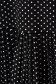 Fekete rövid hétköznapi bő szabású ruha pöttyös vékony anyagból 4 - StarShinerS.hu