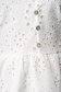 Fehér rövid hétköznapi ruha horgolt csipke egyenes szabás pántokkal 4 - StarShinerS.hu