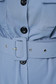 Kék hétköznapi zsebes rövid harang ruha vékony anyagból 4 - StarShinerS.hu