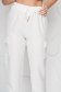 Fehér casual nadrág gumírozott derekú zsinórral van ellátva vékony anyagból 4 - StarShinerS.hu