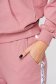 Púder rózsaszínű casual kétrészes nadrágos sportos szettek enyhén elasztikus pamutból 4 - StarShinerS.hu