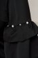 Fekete elegáns a-vonalú ruha bővülő ujjakkal gyöngy díszítéssel 4 - StarShinerS.hu