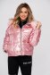 Pink casual vízhatlan dzseki szőrme gallérral 2 - StarShinerS.hu