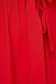 Piros ruha enyhén rugalmas szövetből midi harang alakú gumirozott derékrésszel - StarShinerS 6 - StarShinerS.hu