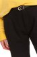 Fekete casual zsebes nadrág farmerből szintetikus bőr övvel 4 - StarShinerS.hu