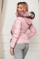 Pink casual vízlepergető rövid dzseki műszőrme díszítéssel 2 - StarShinerS.hu