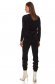Fekete pulóver casual bolyhos anyag pólónyakkal feliratokkal díszített 3 - StarShinerS.hu