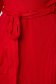 Piros színű csíkozott anyagú kötött ruha övvel ellátva 4 - StarShinerS.hu
