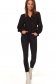 Fekete női blúz v-dekoltázzsal bő szabású gombokkal zárható casual 1 - StarShinerS.hu