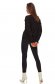 Fekete női blúz v-dekoltázzsal bő szabású gombokkal zárható casual 3 - StarShinerS.hu