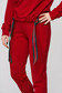 Piros StarShinerS gumírozott derekú kónikus sportos nadrág rugalmas anyagból 3 - StarShinerS.hu