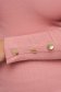 Púder rózsaszínű magas nyakú szűk szabású csíkozott anyagú, pamutból készült női blúz 4 - StarShinerS.hu