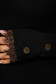 Fekete szűk szabású csíkozott anyagú női blúz pamutból csipke díszítéssel 4 - StarShinerS.hu