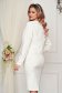 Fehér StarShinerS elegáns női kosztüm szövetből rugalmas anyagból hímzett betétekkel 2 - StarShinerS.hu