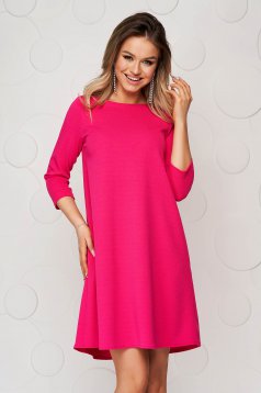 Rózsaszin bő szabású rövid StarShinerS ruha rugalmas anyagból