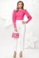 Pink pamutból készült szűk szabású irodai rövid női ing 3 - StarShinerS.hu