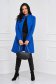 Kék elegáns szűkített rövid kabát övvel ellátva masni díszítéssel 4 - StarShinerS.hu