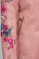 Magas nyakú szűkített pink dzseki műbőrből hímzett betétekkel 4 - StarShinerS.hu