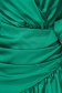 Zöld rövid alkalmi fodros ruha szaténból 6 - StarShinerS.hu