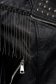 Fekete rövid műbőrből készült szegecses és rojtokkal díszített dzseki 4 - StarShinerS.hu