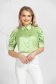 Világos zöld elegáns női ing szaténból 2 - StarShinerS.hu