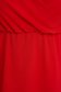 Fodros gyűrött anyag rövid piros ruha harang alakú gumirozott derékrésszel 4 - StarShinerS.hu