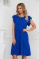 Fodros midi bő szabású kék ruha vékony anyagból 1 - StarShinerS.hu