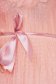 Világos rózsaszínű ruha harang alakú gumirozott derékrésszel rövid övvel ellátva tüllből 3 - StarShinerS.hu
