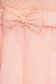 Világos rózsaszínű rövid alkalmi ruha tüllből csipke díszítéssel masni alakú kiegészítővel 4 - StarShinerS.hu