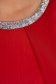 Elegáns ruha muszlin piros bő szabású midi strasszos kiegészítővel 4 - StarShinerS.hu