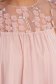 Alkalmi bő szabású rövid muszlin világos rózsaszínű ruha csipke díszítéssel 4 - StarShinerS.hu