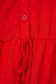 Piros rövid harang alakú ruha gumirozott derékrésszel muszlinból 4 - StarShinerS.hu