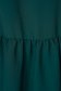 Sötétzöld, egyenes szabású fodros aljú muszlin ruha 4 - StarShinerS.hu