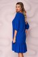 Kék, egyenes szabású fodros aljú muszlin ruha 2 - StarShinerS.hu