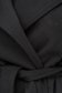 Fekete egyenes szabású kabát vastag anyagból, eltávolítható övvel és bundabélessel ellátva 5 - StarShinerS.hu