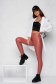 Pink műbőr party leggings rugalmas anyagból és elasztikus magas derékkal 1 - StarShinerS.hu