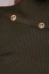 Rövid szűk szabású khaki zöld ruha vékony kötött anyagból gomb kiegészítőkkel 4 - StarShinerS.hu