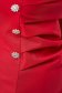 Piros krepp lábon sliccelt ceruza ruha dekoratív gombokkal - StarShinerS 5 - StarShinerS.hu