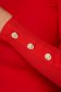 Piros magas nyakú szűk szabású csíkozott anyagú, pamutból készült női blúz 4 - StarShinerS.hu