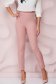 Púder rózsaszínű elegáns magas derekú kónikus nadrág szövetből 1 - StarShinerS.hu
