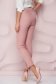 Púder rózsaszínű elegáns magas derekú kónikus nadrág szövetből 3 - StarShinerS.hu